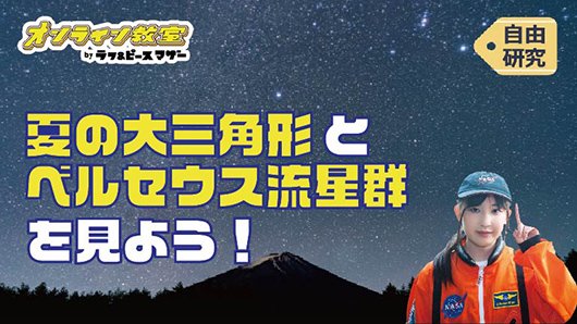 この夏、夏の大三角とペルセウス座流星群を見よう！