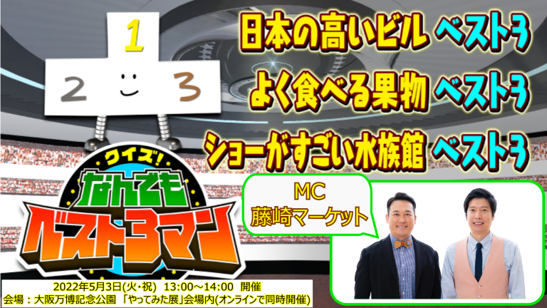 楽しく答えて学ぼう！「なんでもベスト3マン」クイズ大会！